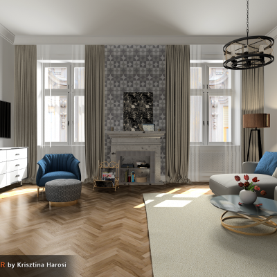 Archlinexp Render Harosi Krisztina Classic Living Room