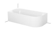 Bette: BetteLux Oval IV Silhouette wall-mounted corner bathtub