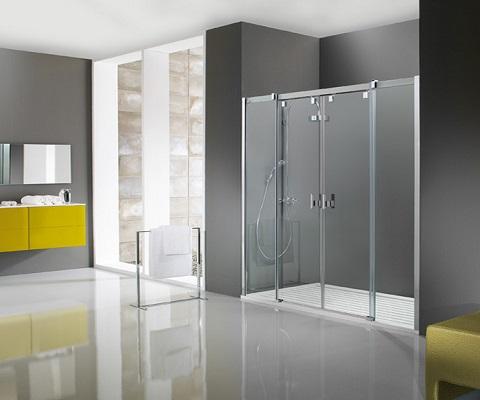 Hüppe vista pure sliding door 2 piece with fixed segmenten in ...