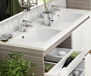 RAVAK: Classic double washbasin 1300 white