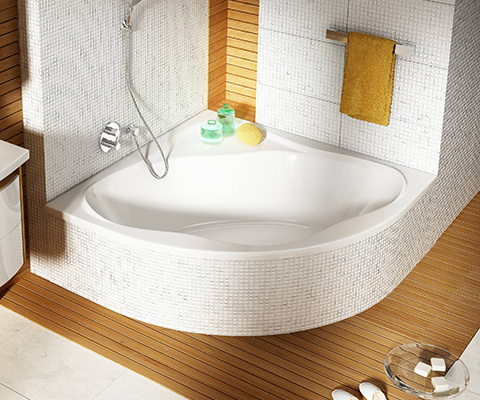 NewDay 150x95 bathtub white with front panel