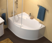 Rosa 140x105 left-hand bathtub white