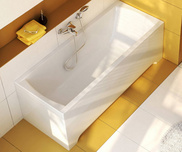 Classic 160x70 bathtub white with front panel