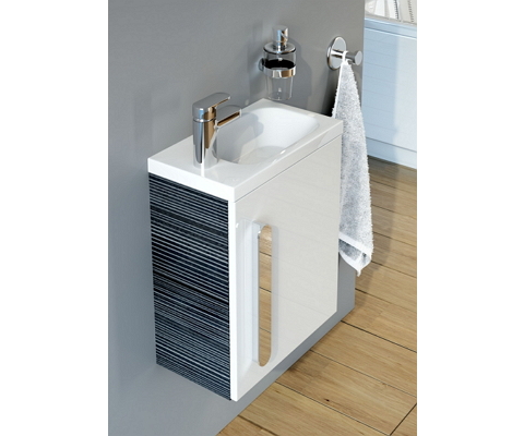 Chrome 400 Small Washbasin L white with openings