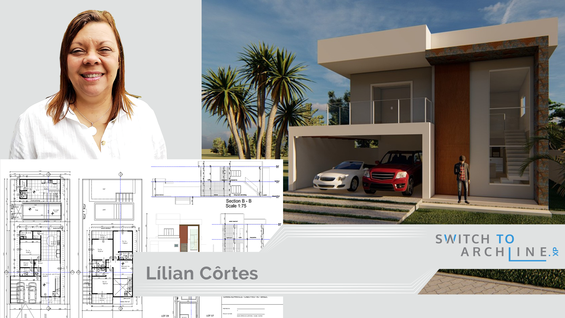 Darstellung eines Konto- oder Profilbereichs mit Menüoptionen