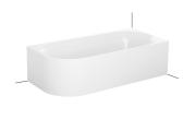 BetteLux Oval V Silhouette wall-mounted corner bathtub