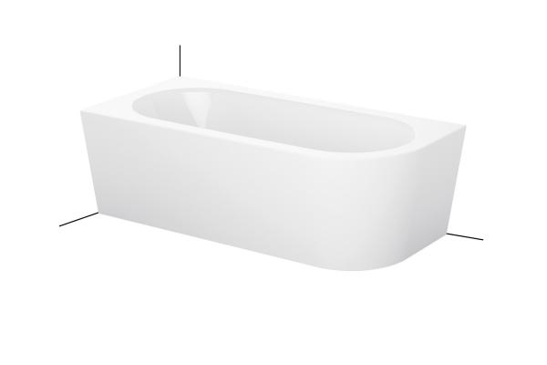 BetteStarlet IV Silhouette wall-mounted corner bathtub