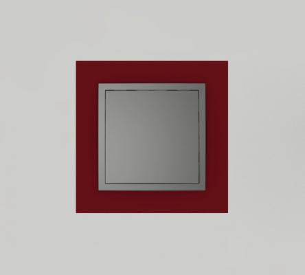 Single frame+rocker, ANIMATO Intense red/Grey