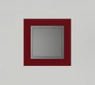 Single frame+rocker, ANIMATO Intense red/Grey