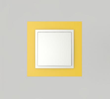 Single frame+rocker, ANIMATO Yellow/Ice