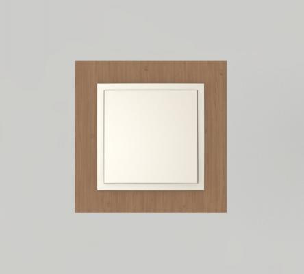 Single frame+rocker, ARBORE Cherry tree/Pearl