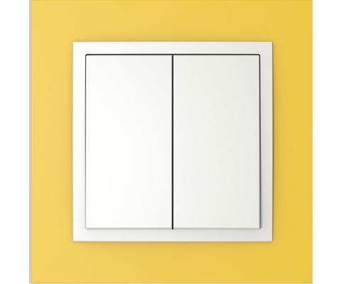 Single frame+double rockers, ANIMATO Yellow/Ice