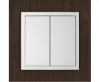 Single frame+double rockers, ARBORE Walnut tree/Aluminium