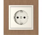 Single frame+cover plate (SCHUKO), ARBORE Cherry tree/Pearl