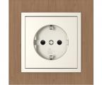 Single frame+cover plate (SCHUKO), ARBORE Cherry tree/Pearl