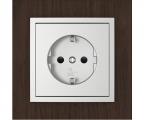 Single frame+cover plate (SCHUKO), ARBORE Walnut tree/Aluminium