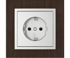 Single frame+cover plate (SCHUKO), ARBORE Walnut tree/Aluminium