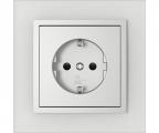 Single frame+cover plate (SCHUKO), CRYSTAL Crystal/Alumínium