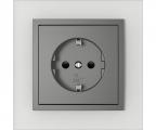 Single frame+cover plate (SCHUKO), CRYSTAL Crystal/Grey
