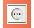 Single frame+cover plate (SCHUKO), ANIMATO Orange/Ice