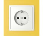 Single frame+cover plate (SCHUKO), ANIMATO Yellow/Ice