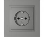 Single frame+cover plate (SCHUKO), ANIMATO Grey