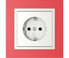 Single frame+cover plate (SCHUKO), ANIMATO Red/Ice