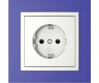 Single frame+cover plate (SCHUKO), ANIMATO Blue/Ice