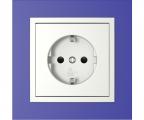 Single frame+cover plate (SCHUKO), ANIMATO Blue/Ice