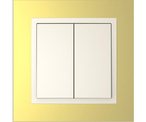 Single frame+cover plate for telephone sockets, METALLO Nickel/Grey