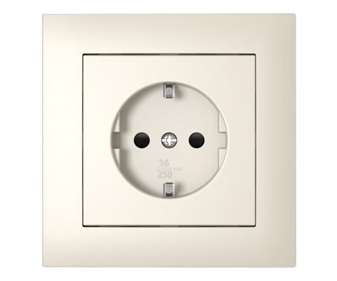 Single frame+cover plate (SCHUKO), AQUARELLA Pearl
