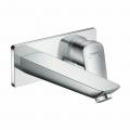 Logis Single lever basin mixer for concealed installation with spout 195 mm wall-mounted