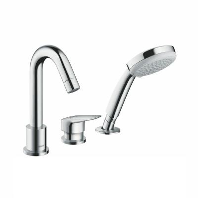 Logis 3-hole rim mounted single lever bath mixer without Secuflex