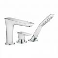 Puravida 3-Hole rim-mounted single lever bath mixer