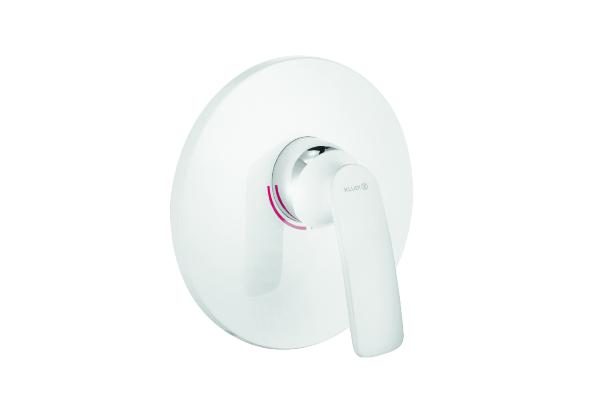 BALANCE WHITE concealed single lever shower mixer