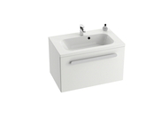 Chrome cabinet under washbasin SD 700 white/white