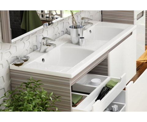 Classic double washbasin 1300 white